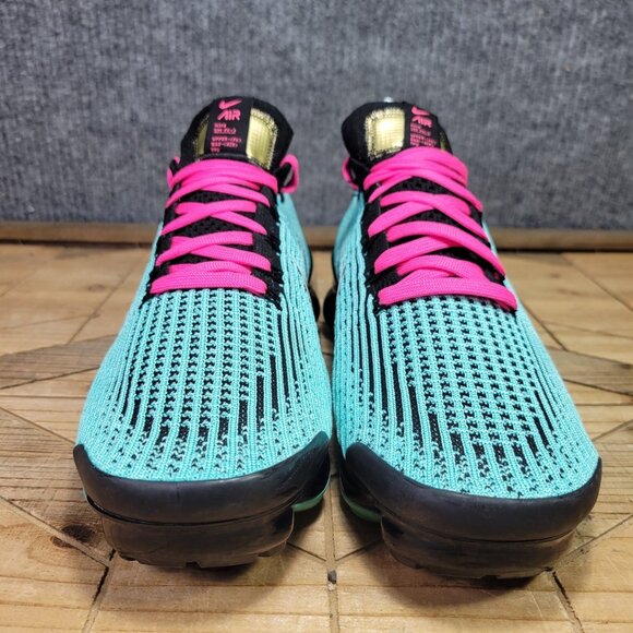 🔥 Nike Air Vapormax Flyknit 3 Mens 9 South Beach Running Gym Walking Sneakers - Picture 4 of 12